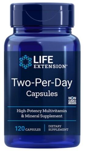 

Мультивитамины для приема два раза в день Life Extension Two-Per-Day, 120 капсул
