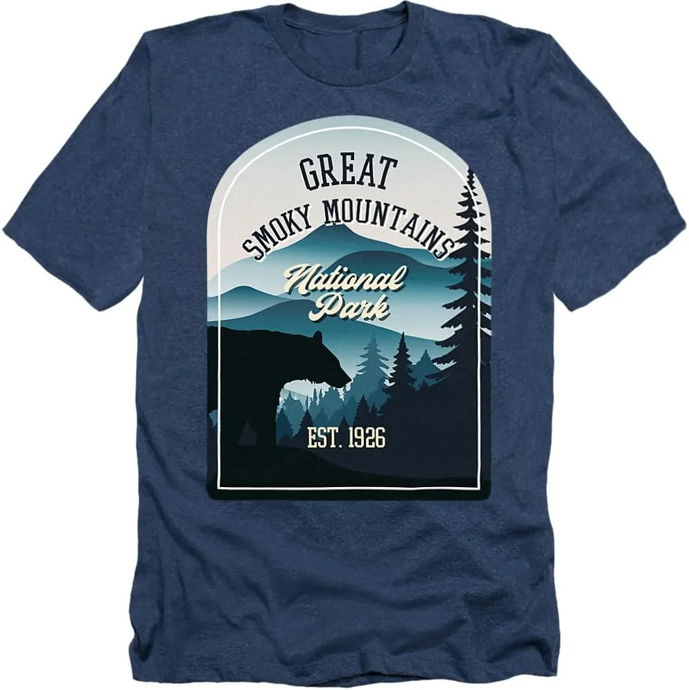 

Футболка Unisex Adult Heather с принтом Great Smoky Mountains National Park Popfunk