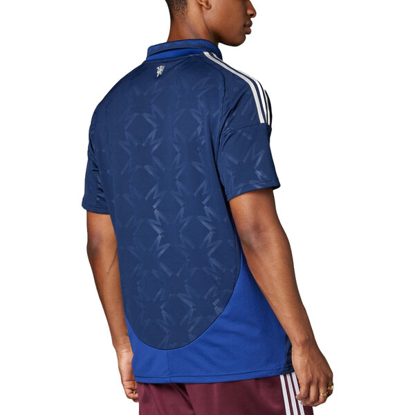 Футболка manchester united 24 25 выездная футбольная майка Adidas, индиго — фото 2