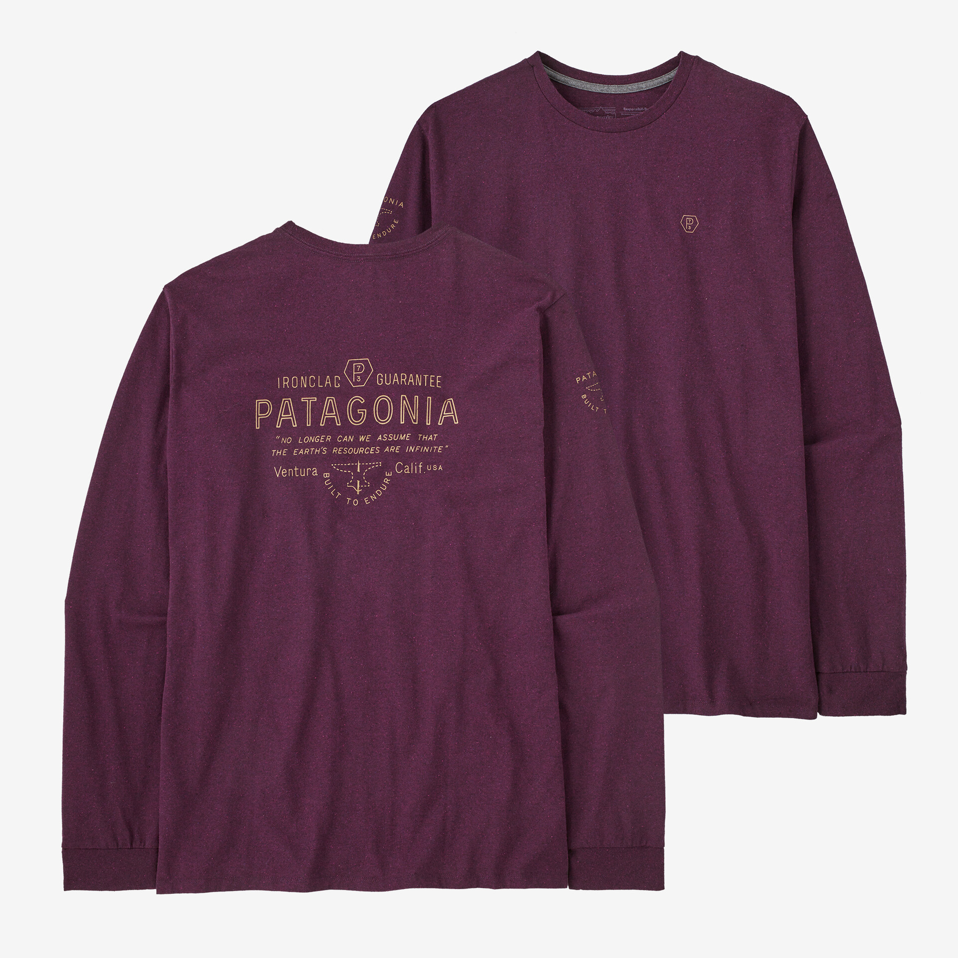 

Мужская футболка Forge Mark Responsibili с длинными рукавами Patagonia, цвет Night Plum