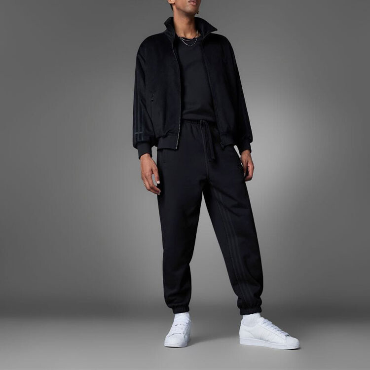 Adidas Originals Мужские трикотажные спортивные штаны, цвет Black — фото 3