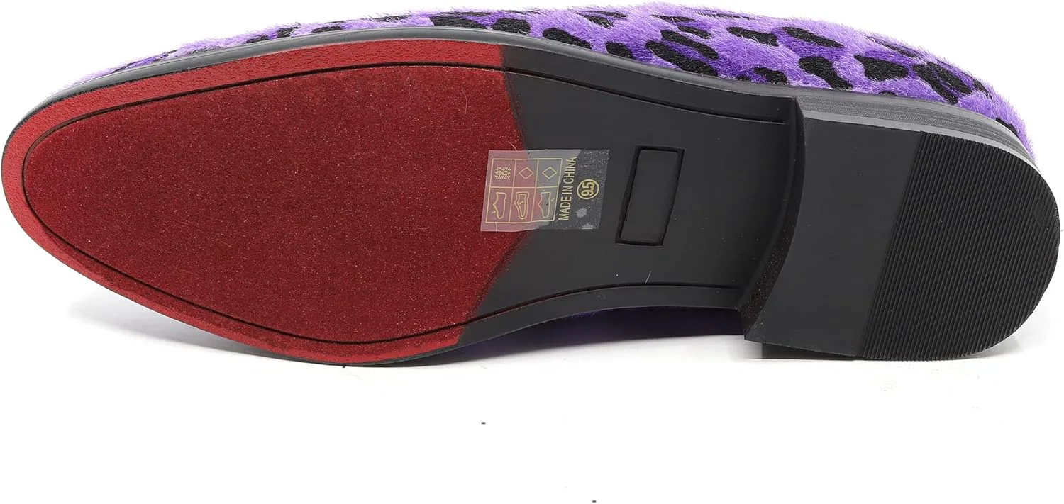 

Мужские модные лоферы Metrocharm с леопардовым принтом SM-03, фиолетовый