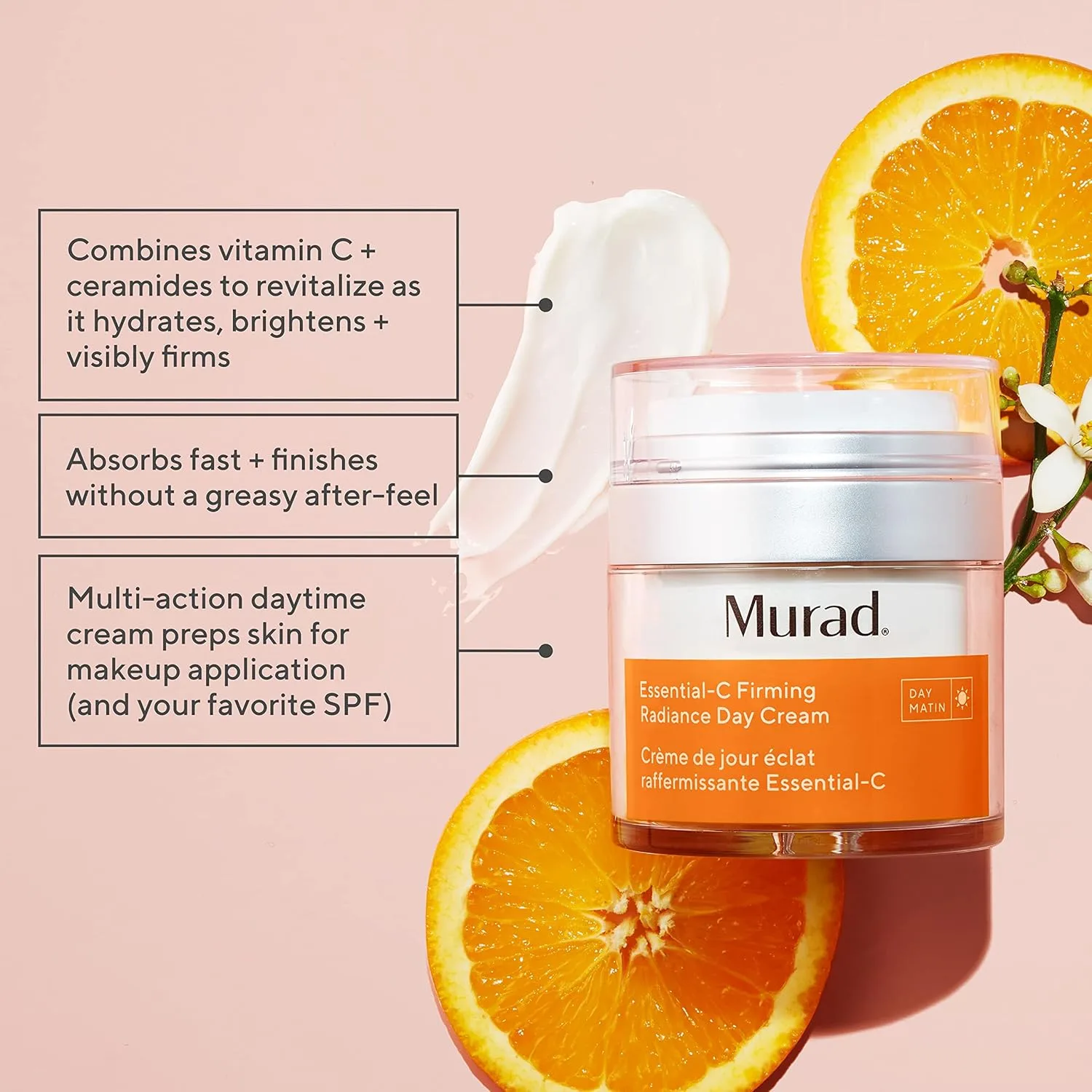 Сыворотка Murad — Essential-C Firming Radiance Day Cream - дневной с витамином C, церамидами и Bacillus, 50 мл — фото 2