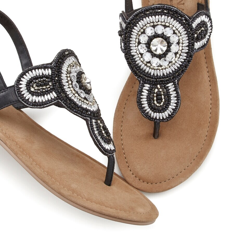 Сандалии с т-образным ремешком LASCANA T-Bar Sandals, черный — фото 4