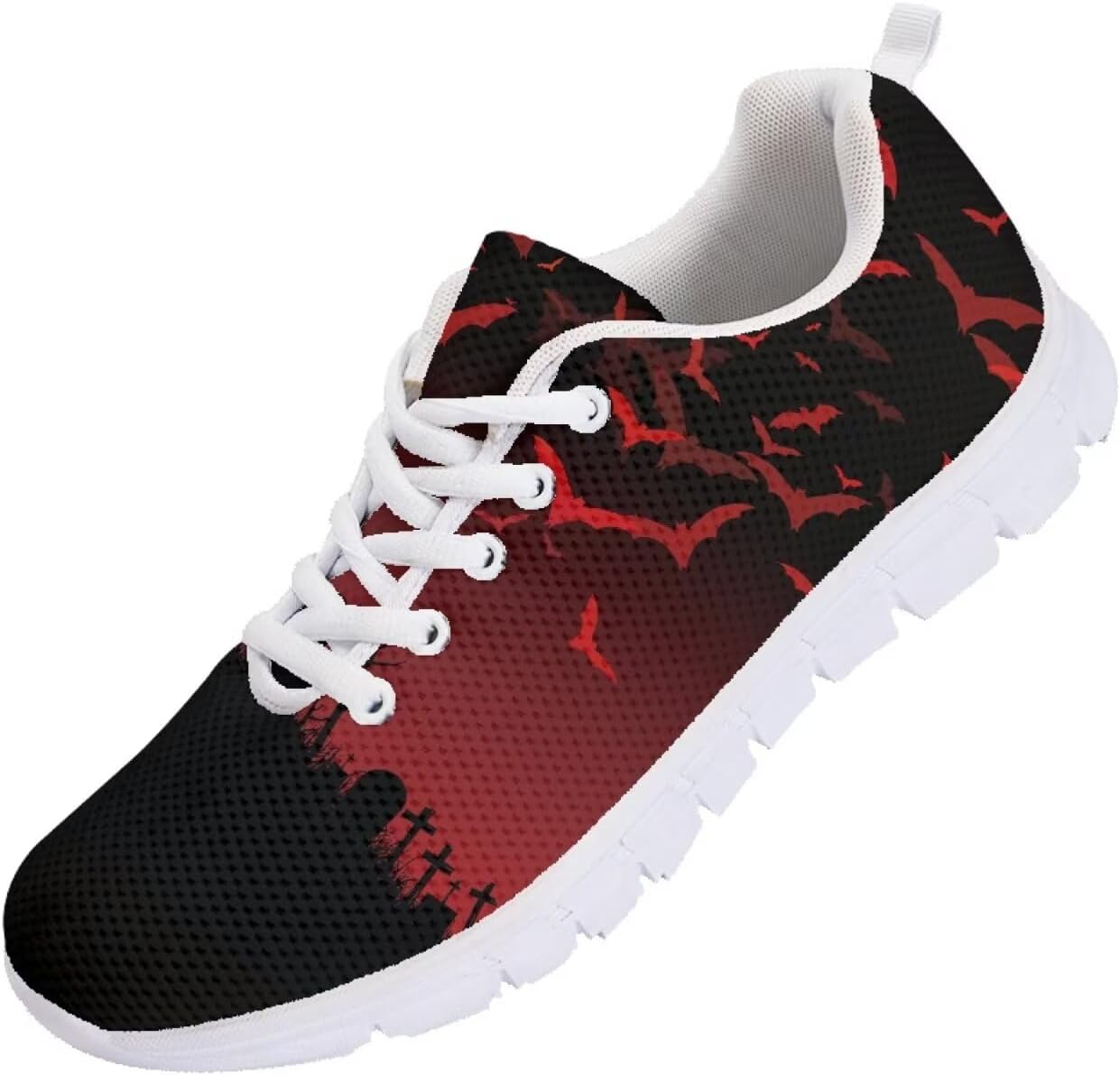 

Мужские кроссовки Funnydude Funny Print для тенниса, спортивные, удобные, дышащие, с сетчатым верхом, Halloween Bat