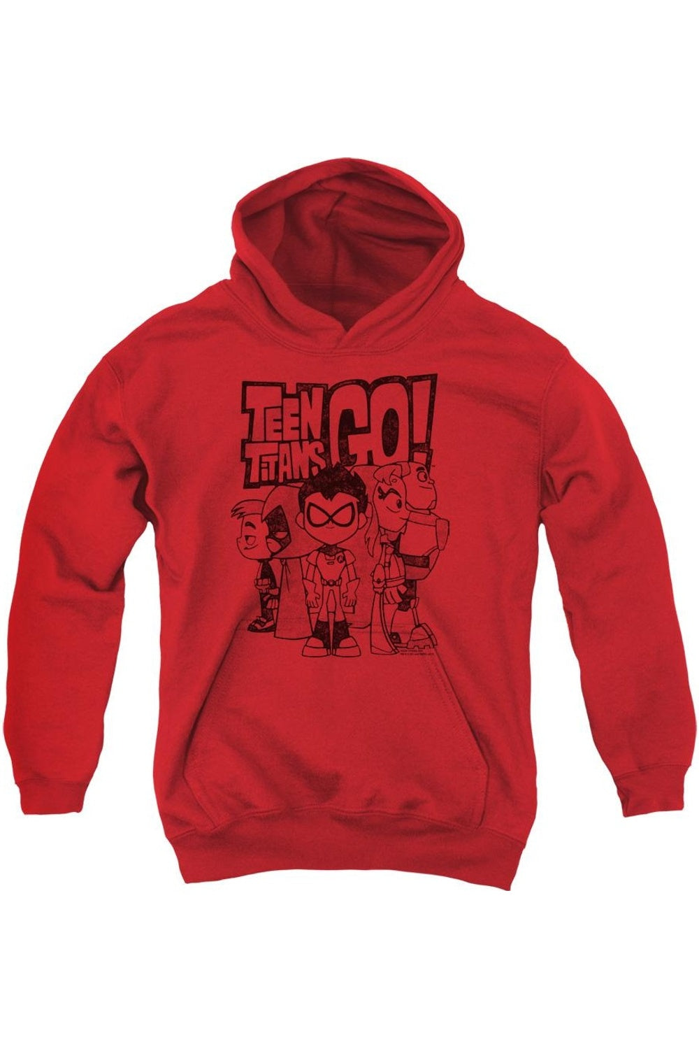 

Толстовка с капюшоном Teen Titans Go Team Up для подростков Gildan, красный