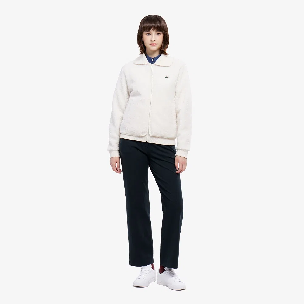 Брюки Lacoste Тёмно-зелёные укороченные прямые из фланели