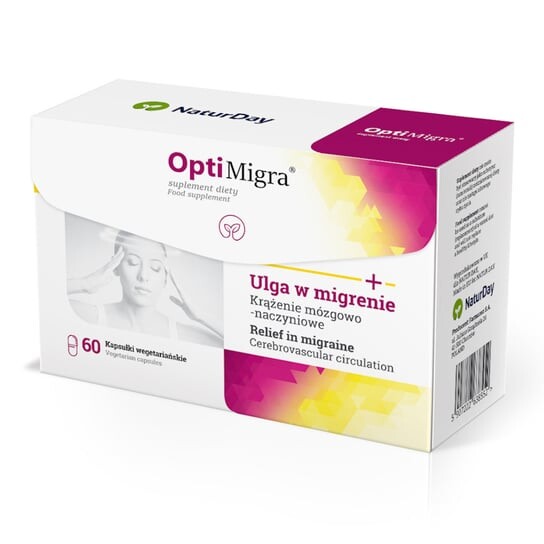 

NaturDay OptiMigra Spirulina уменьшение мигрени - 60 капсул. Inne