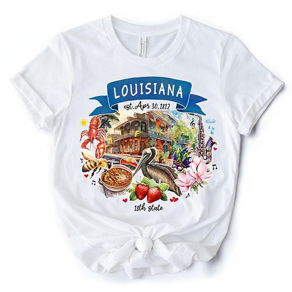 

Футболка с тематикой и достопримечательностями штата Луизиана Ornamentallyyou