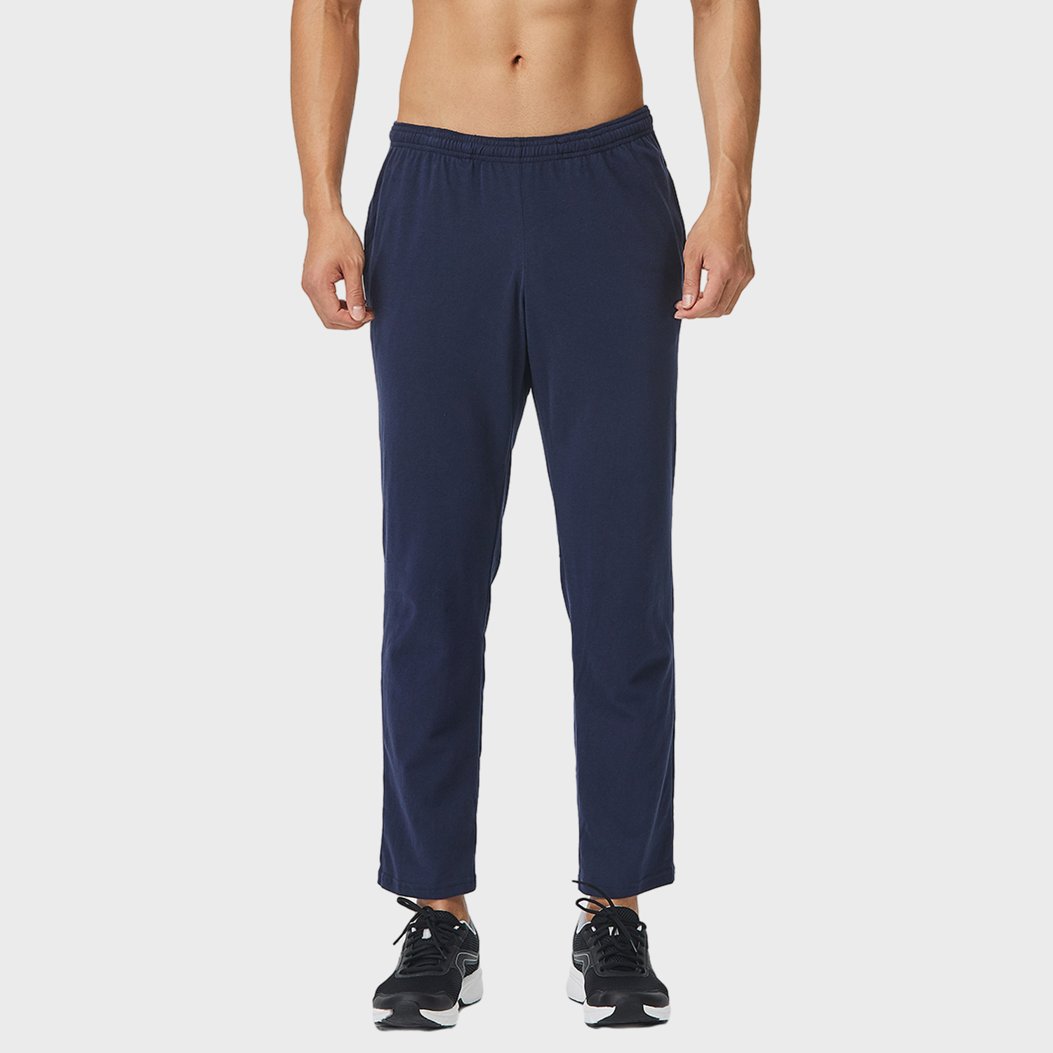 

Мужские базовые спортивные брюки прямого кроя Domyos 100 — синий/чёрный