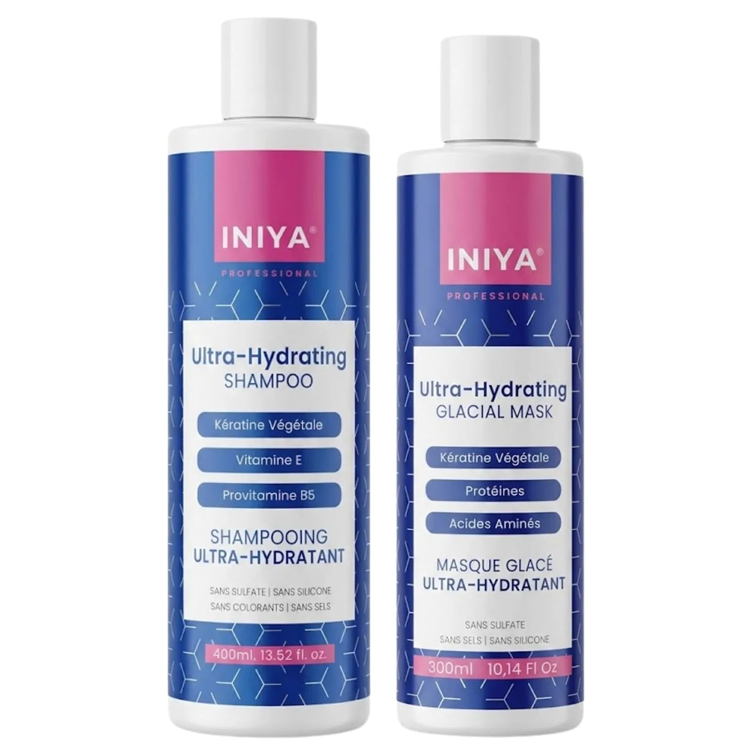 Набор для бразильского выпрямления волос Iniya Duo Drinking Set (400 мл + 300 мл) Iniya