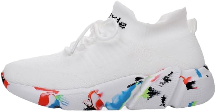 

Мужские легкие дышащие модные кроссовки с противоскользящей подошвой - удобная обувь для ходьбы и бега Hhhchpm, белый