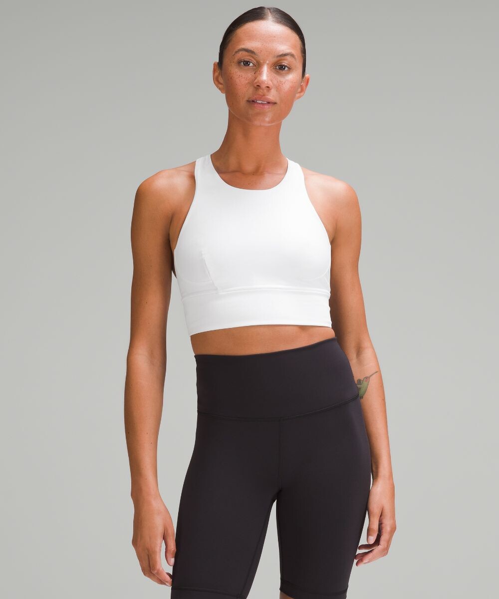 

Удлиненный бюстгальтер Wunder Train Lululemon, белый