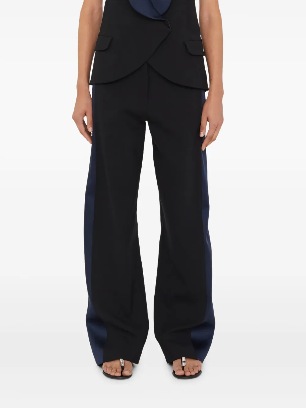 

Брюки с контрастными вставками Christopher Esber, черный