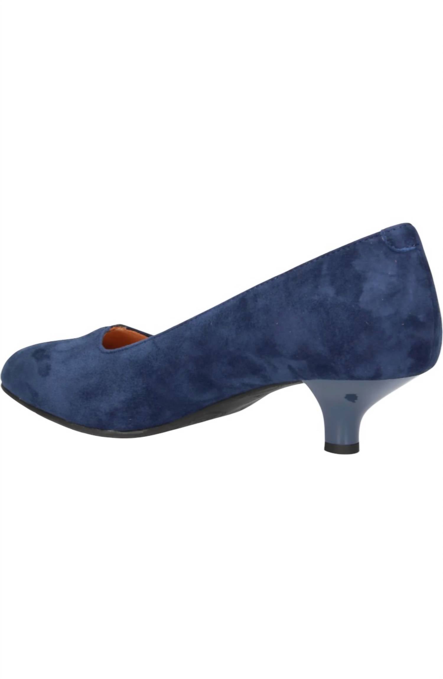 Женские туфли-лодочки Kavan Heeled Pumps из темно-синей замши L'amour Des Pieds — фото 4