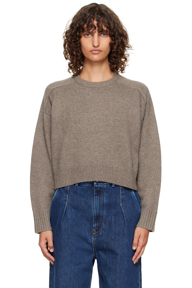 

Loulou De Saison Кашемировый свитер прямого кроя от Bruzzi LDS цвета таупе