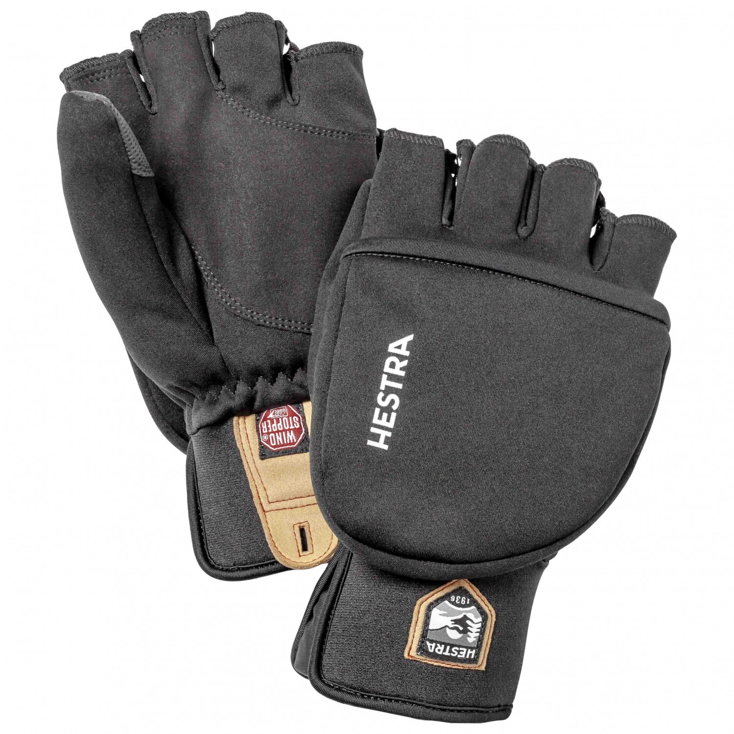 

Перчатки Hestra Windstopper Pullover Mitt, черный