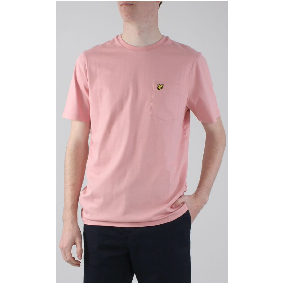 

Футболка мужская Lyle & Scott с карманом, розовый