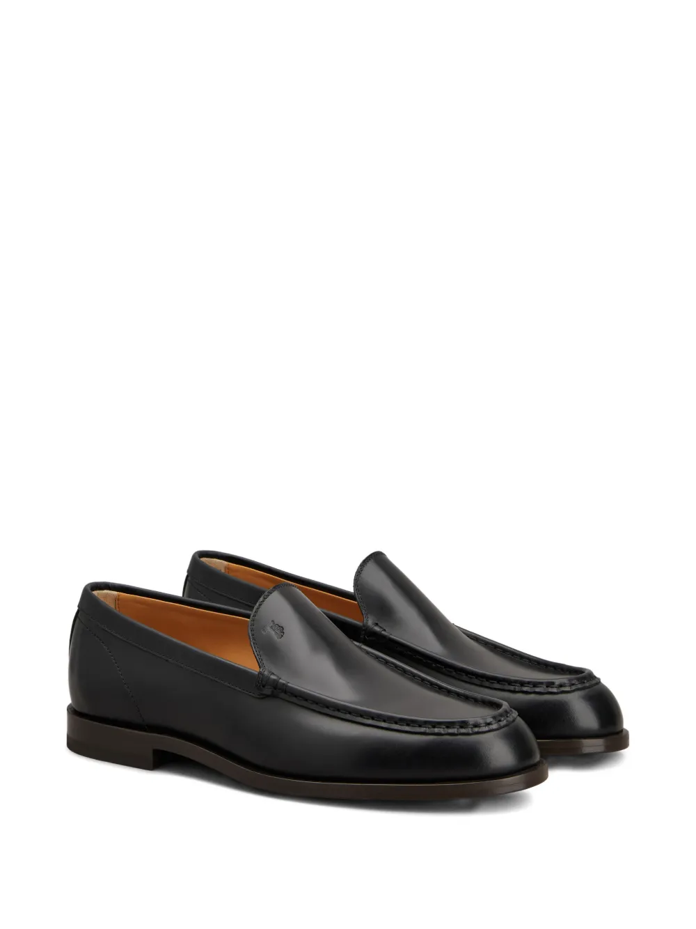 Кожаные лоферы с тисненым логотипом Tod'S, черный — фото 2