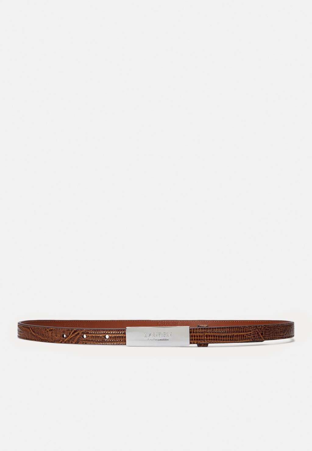 

Пояс LOGO LIZARD EMBOSSED SKINNY BELT Ralph Lauren, коньяк