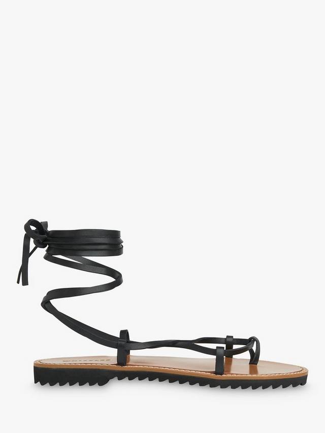Сандалии Willow с кожаными переплетающимися ремешками Whistles, Black