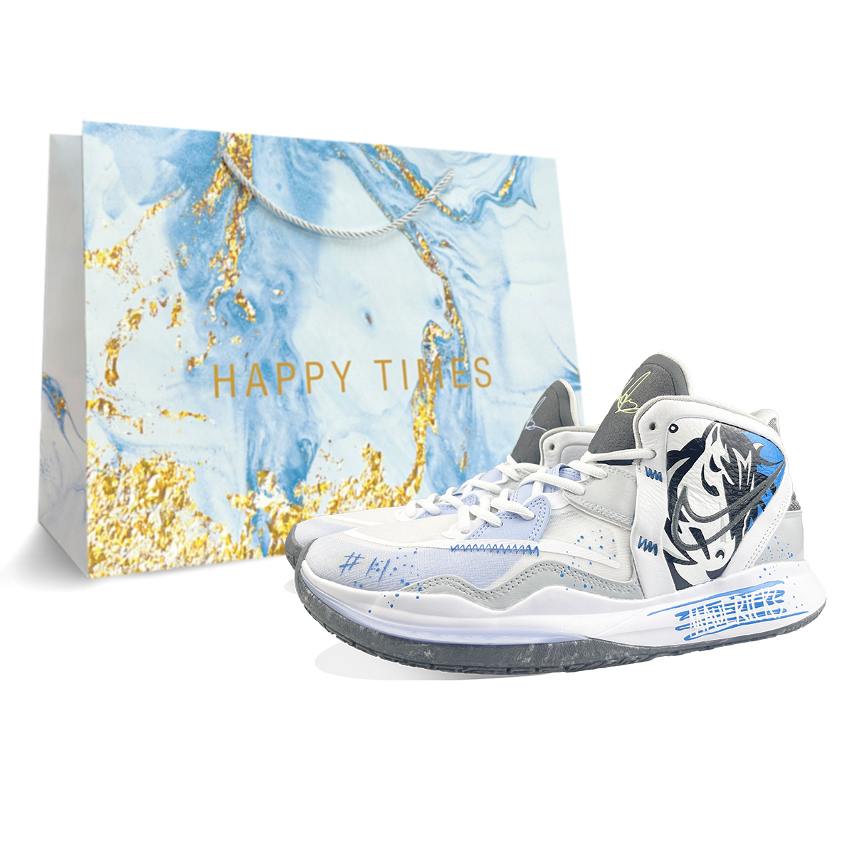 

Nike Кроссовки баскетбольные Kyrie 8 Infinity унисекс мидтоп синий/черный - белый, цвет White