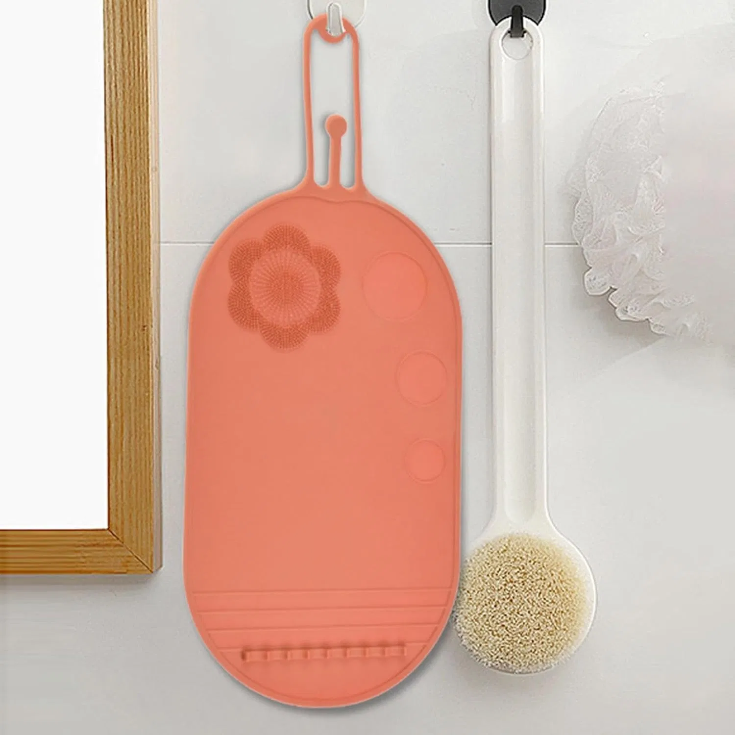 Силиконовый коврик для чистки кистей для макияжа Generisch, Braun — фото 3