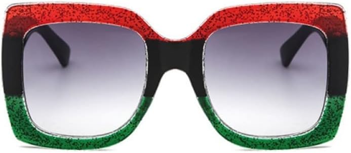 

Квадратные солнцезащитные очки для женщин, роскошные женские зеркальные солнцезащитные очки, винтажные солнцезащитные очки для вечеринок, женские очки с защитой от УФ-излучения UV400 generic, Red Black Green