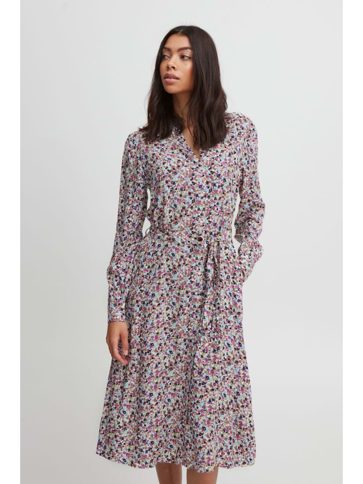 

Короткое платье b.young Blusenkleid BYJOSA SHIRT DR 2 - 20812709 Feminines Midikleid mit Muster, красный
