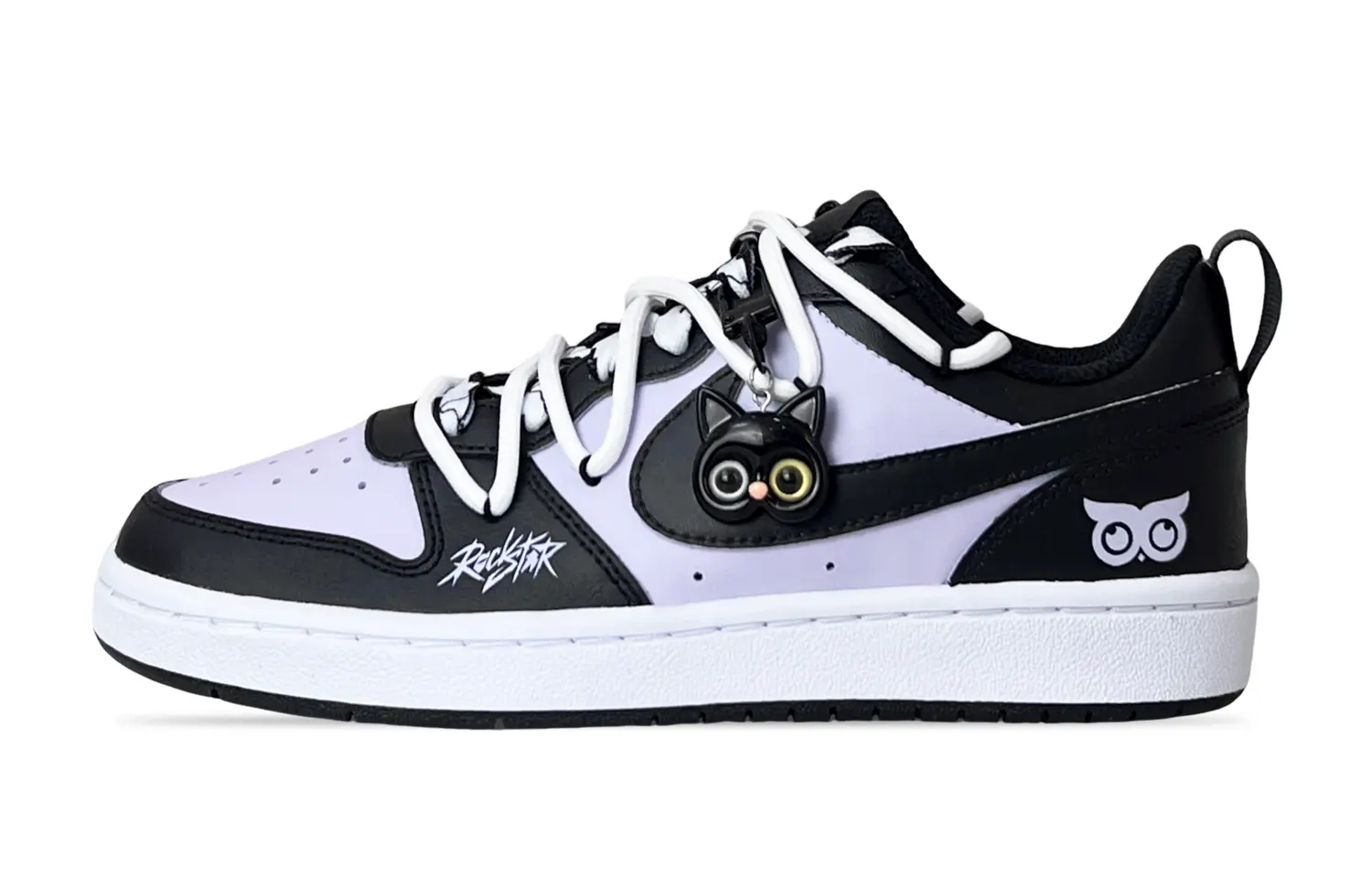 

Кроссовки Nike Court Borough Skateboard Shoes Women's Low-Top Black Purple, фиолетовый