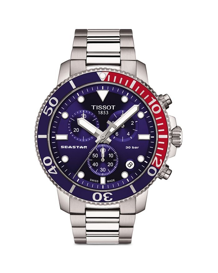 

Хронограф Seastar 1000, 45,5 мм Tissot