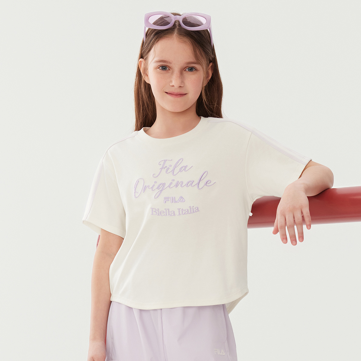 FILA KIDS Футболка cloud white для подростков — фото 3