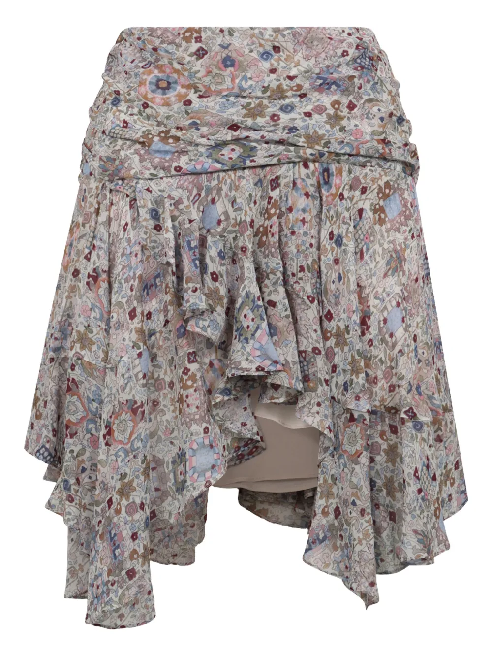 

Асимметричная юбка с оборками ISABEL MARANT, нейтральный