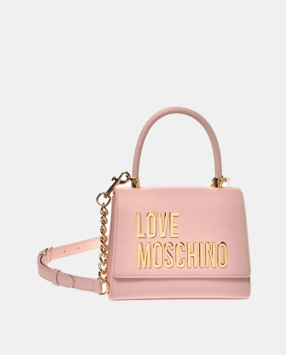

Кремовая сумка со съемным плечевым ремнем и клапаном Love Moschino, светло-бежевый