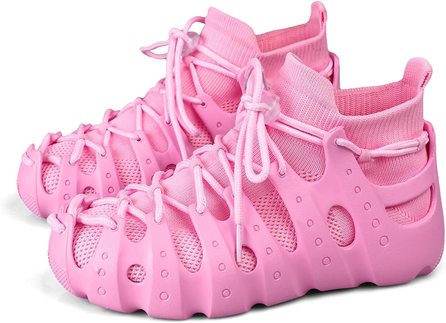 

Мужские и женские летние сандалии DZBAJRQM, дышащие, с нескользящей подошвой, легко ухаживать, для бассейна, спорта, прогулок по саду, повседневной носки, для походов и водных прогулок, розовый