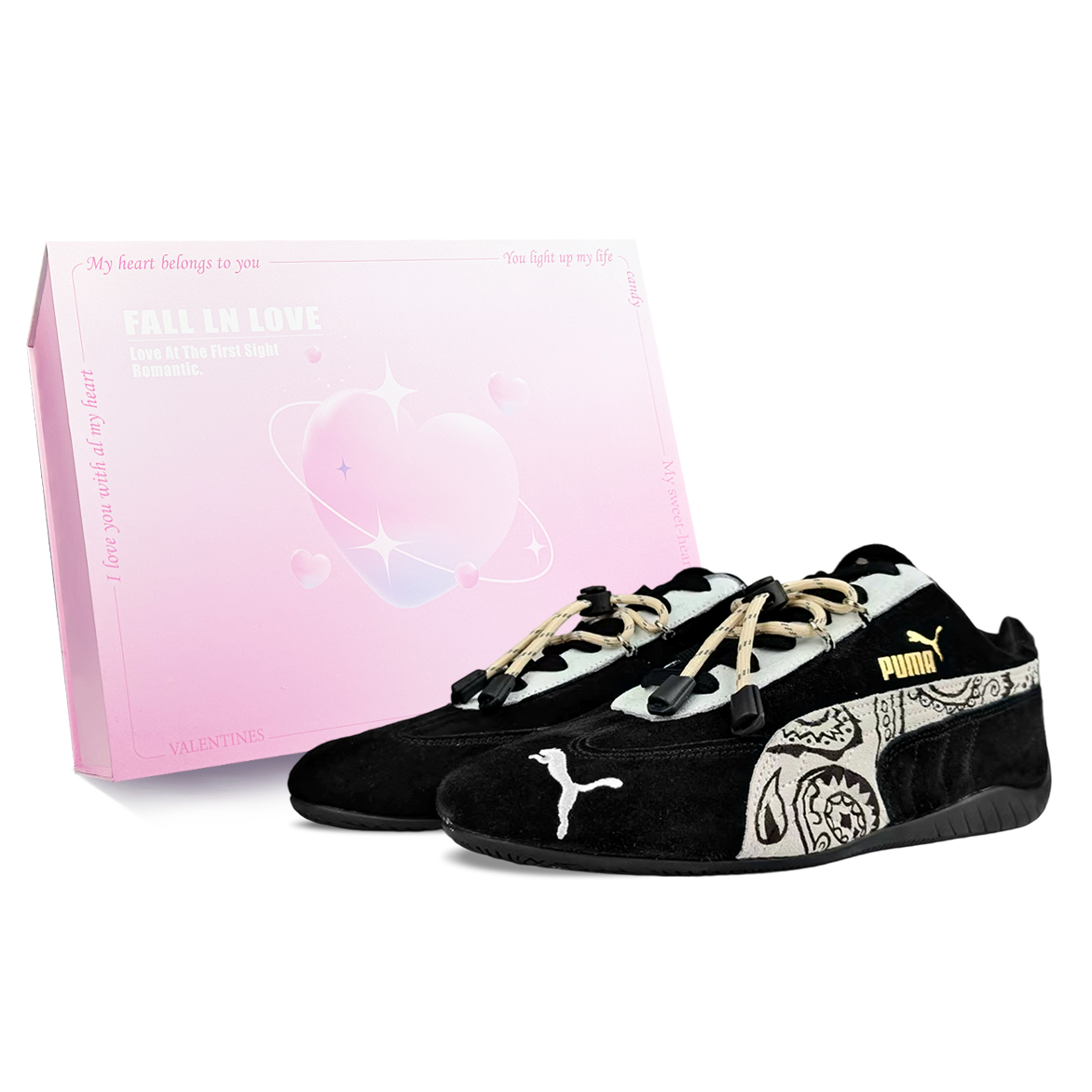 

PUMA Кроссовки Speedcat Collection Low Top повседневные унисекс черно-абрикосовые, цвет Black Apricot