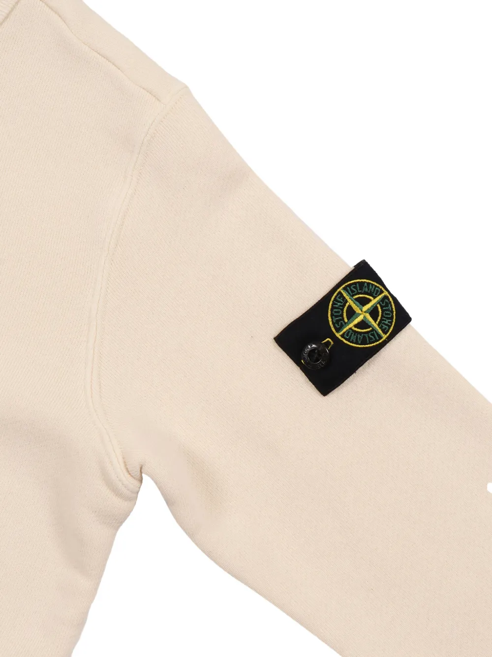 Хлопковый свитшот с нашивкой-компасом Stone Island Junior, белый — фото 3