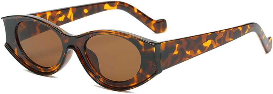 

Солнцезащитные очки UV400 - маленькие овальные, в стиле панк, с градиентной расцветкой, для женщин и мужчин, для бега и занятий спортом на открытом воздухе generic, Leopard