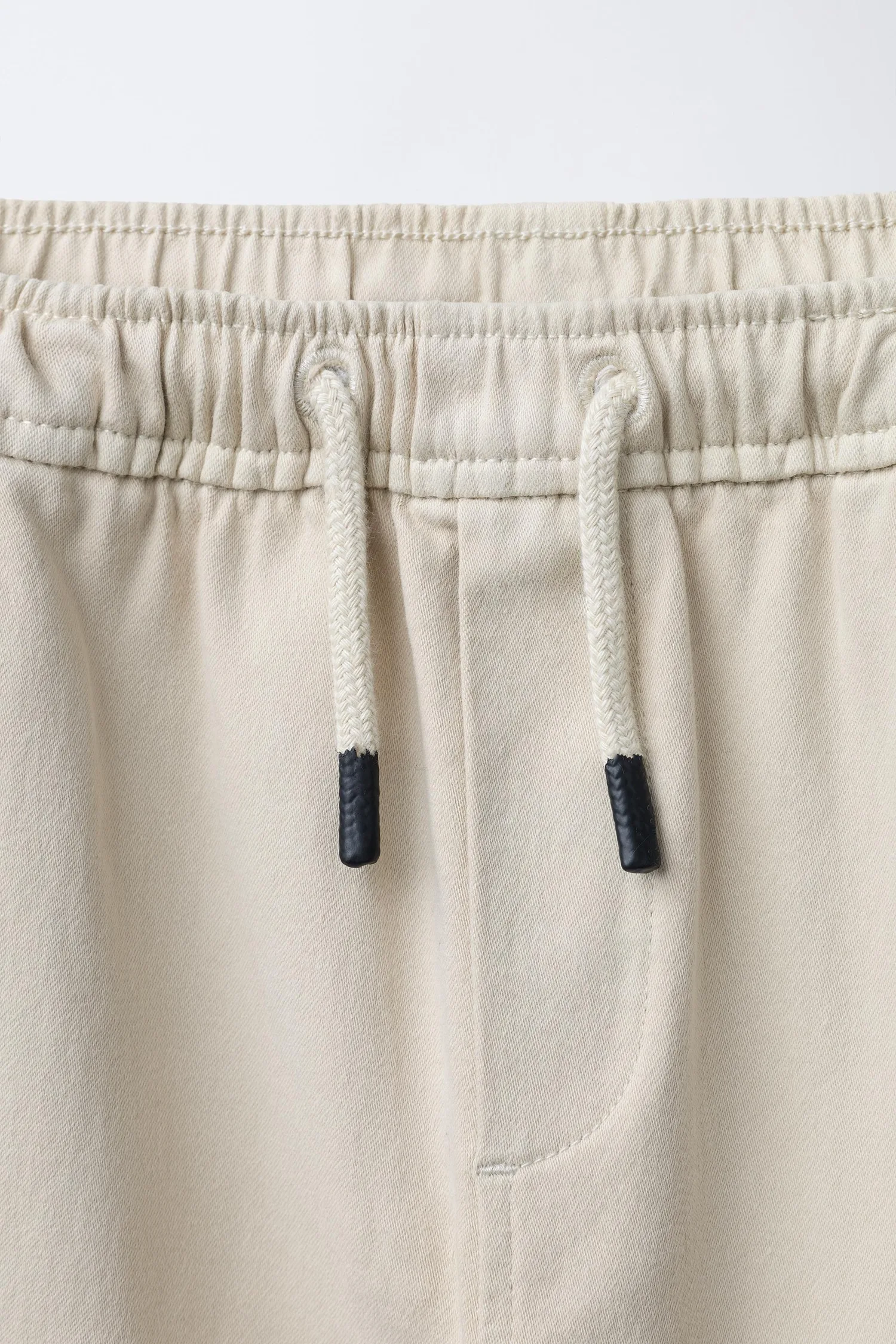 Спортивные брюки-карго с этикеткой Zara, бежевый — фото 3