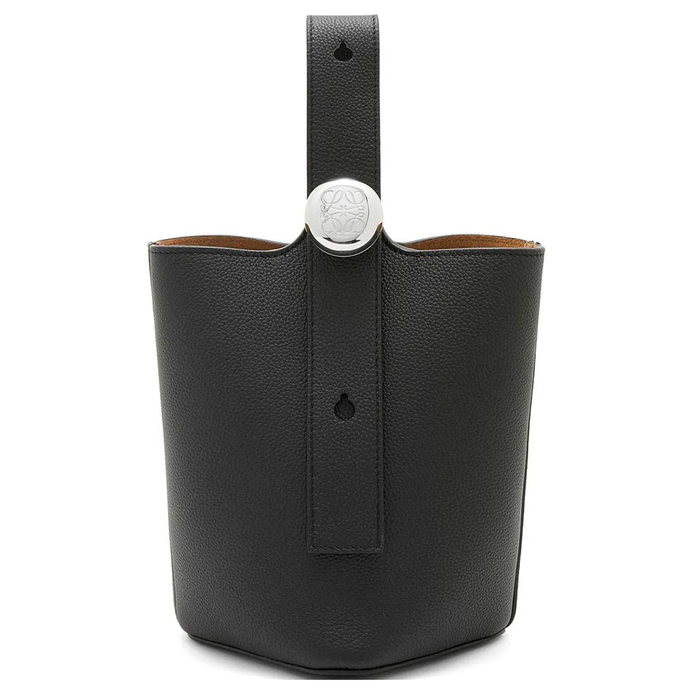 

LOEWE Сумка-ведро серии Bucket из мягкой коровьей кожи, сумка на плечо, сумка через плечо, мини-сумка женская, черная