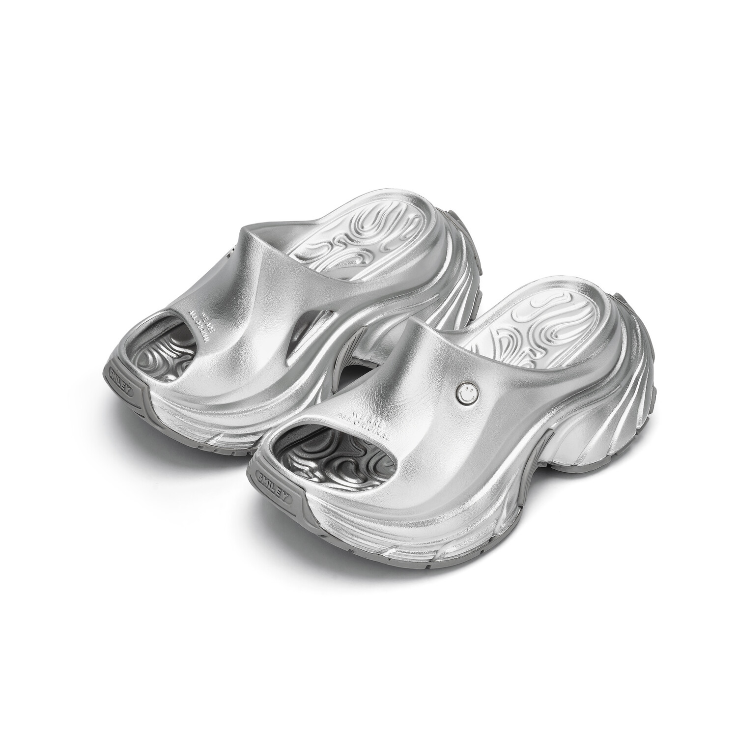 

Шлепанцы женские Starfish Collection Smiley, цвет Light woven silver [height increase 9CM]