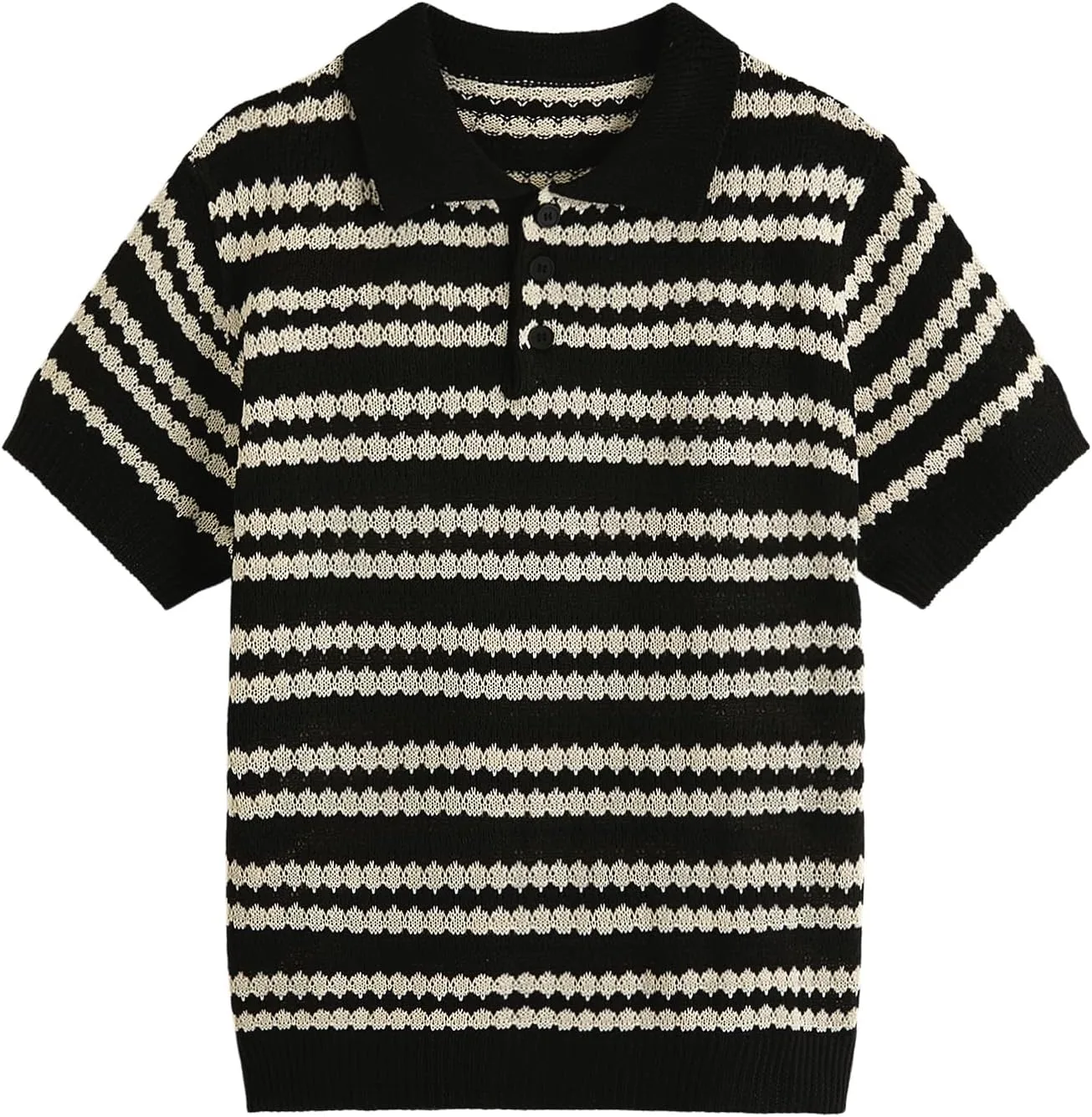 

Мужской свитер Verdusa с коротким рукавом, воротником и пуговицами