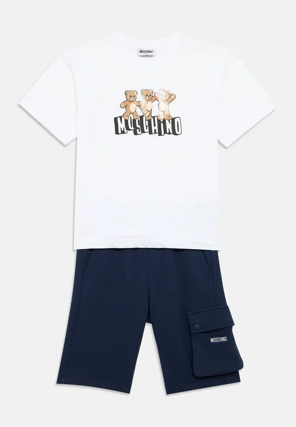 Шорты унисекс Moschino, White/Blue Navy