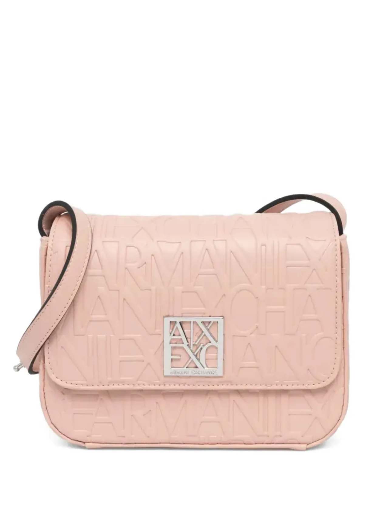 

Сумка через плечо с тиснением монограммы Armani Exchange, розовый