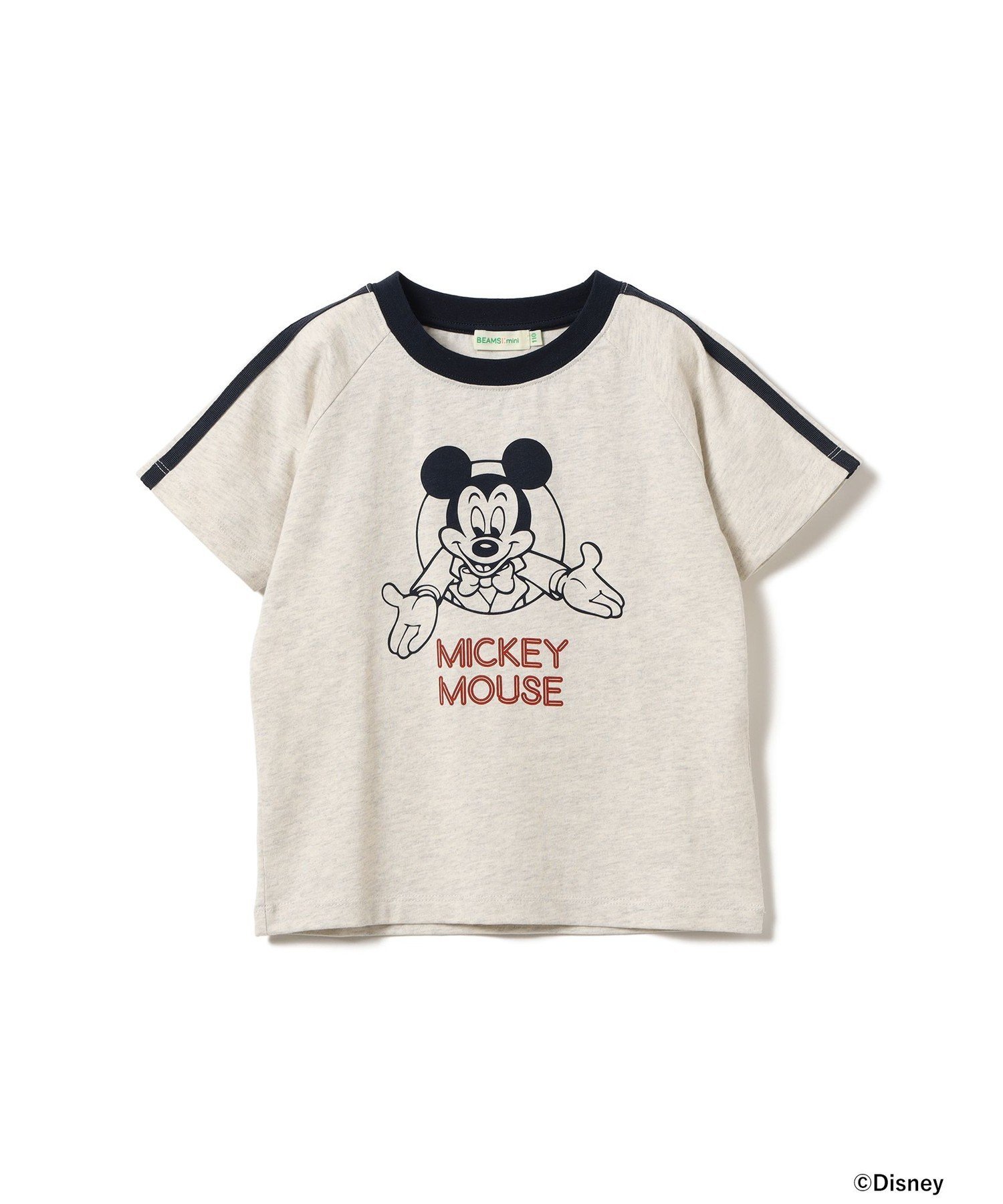 Disney / Микки Маус / Футболка 2026SS (90-140 см) для детей Beams Mini, white heather