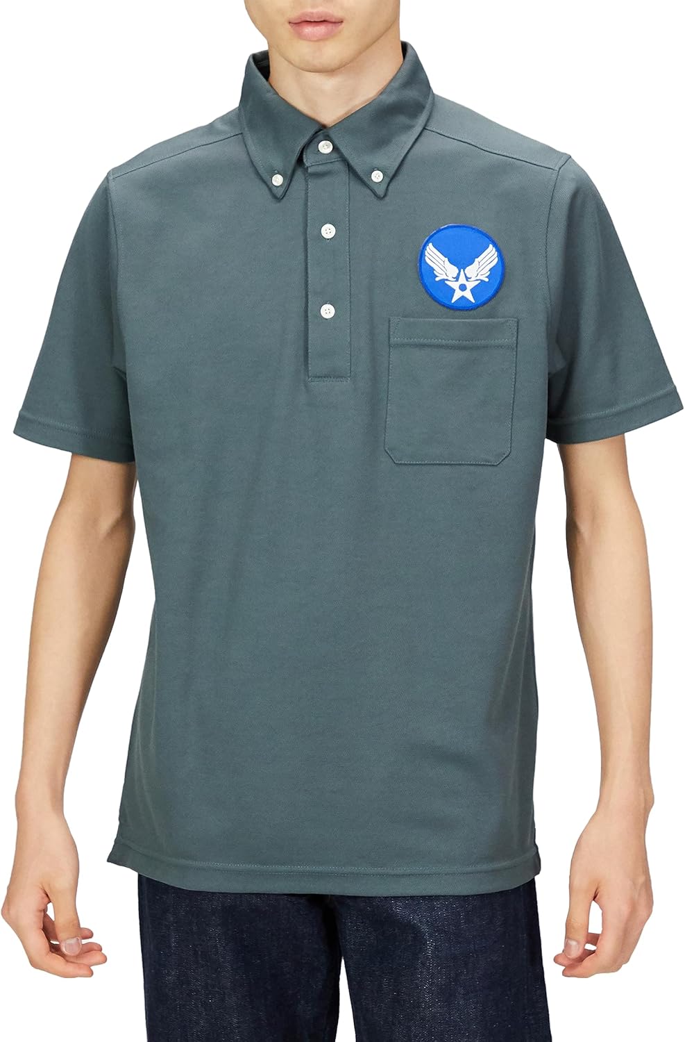 

Футболка-поло F-Style F-SD021123 с изображением герба армии США, впитывающая пот, быстросохнущая, с карманами и пуговицами, с коротким рукавом, темно-серая, серая (темно-серая)