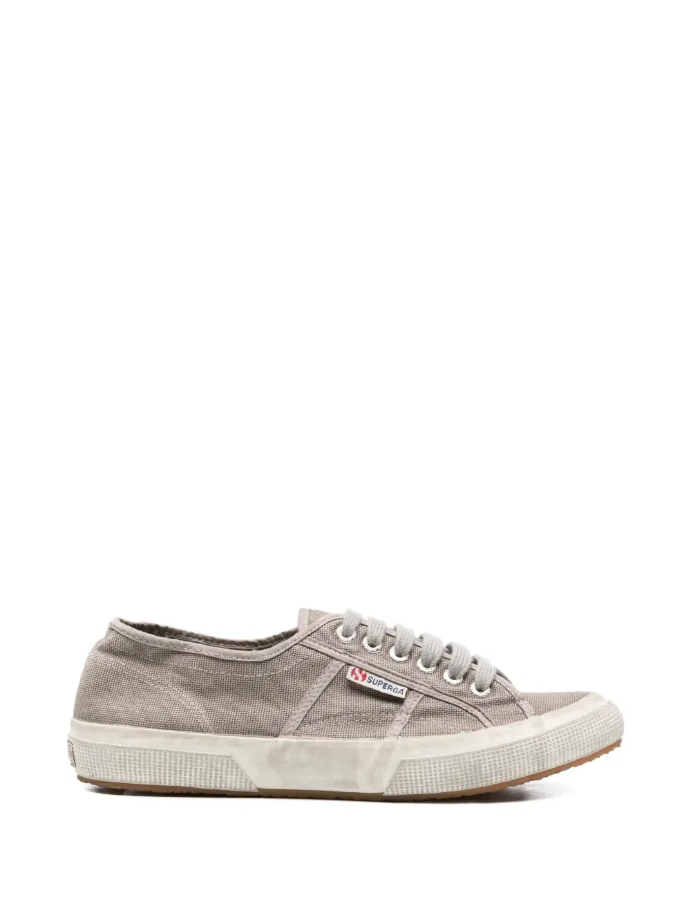 Кеды из канваса с потертостями Superga, серый