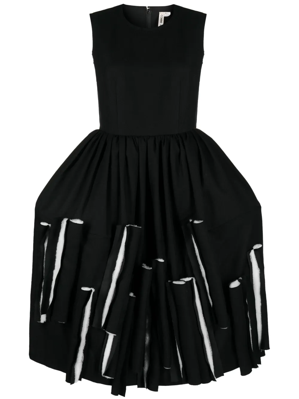 

Многослойное платье миди без рукавов COMME DES GARCONS, черный