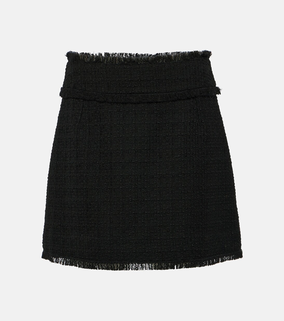

Твидовая мини-юбка из смесовой шерсти Dolce&Gabbana, черный