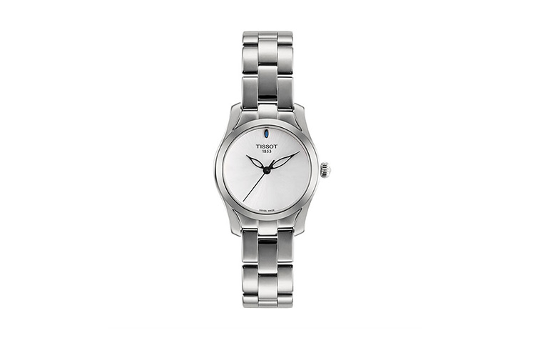 

Кварцевые женские часы TISSOT с белым циферблатом, корпус из нержавеющей стали, браслет из нержавеющей стали